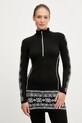 Funkčné tričko s dlhým rukávom Newland LADY T-NECK outdoor čierna N46720.108