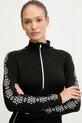 Funkčné tričko s dlhým rukávom Newland LADY T-NECK čierna N46720.108