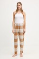 Βαμβακερό παντελόνι πιτζάμα United Colors of Benetton 40EP3F00I καφέ AW25