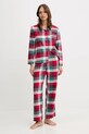 Bombažna pižama United Colors of Benetton Bombaž bordo 40EP3P00W