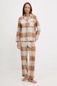 United Colors of Benetton piżama bawełniana wzorzyste brązowy 40EP3P00W