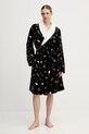 United Colors of Benetton szlafrok dzianina czarny 6FK81C00E