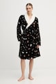 United Colors of Benetton szlafrok dzianina czarny 6FK81C00E