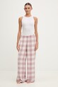 Hollister Co. spodnie piżamowe damskie z wiskozą KI346.5098.602 różowy AW25
