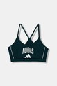 adidas biustonosz sportowy dziecięcy miękka zielony JW8661