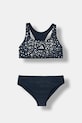 adidas Performance costum de baie pentru copii din două piese cu modele bleumarin JW2486