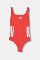 Ολόσωμο παιδικό μαγιό adidas Performance μαλακό πορτοκαλί JX2309