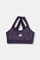 adidas biustonosz sportowy dziecięcy JM3916 fioletowy AW25