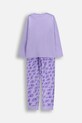 Coccodrillo komplet piżamowy dziecięcy bawełniany ZC5448102PJS fioletowy AW25
