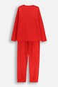 Coccodrillo komplet piżamowy dziecięcy bawełniany ZC5448105MER czerwony AW25