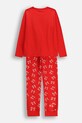Coccodrillo komplet piżamowy dziecięcy bawełniany ZC5448106MER czerwony AW25