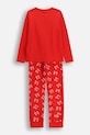 Coccodrillo komplet piżamowy dziecięcy bawełniany ZC5448106MER czerwony AW25