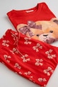 Coccodrillo komplet piżamowy dziecięcy bawełniany ZC5448106MER czerwony