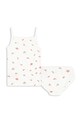 Dziewczynka Konges Sløjd komplet bawełniany dziecięcy MINNIE UNDERWEAR GOTS KS3021.9BYA biały