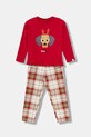 Otroška pižama United Colors of Benetton Prijazno od planeta rdeča 3DKE0P07Z.G.Season.9BYA