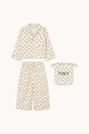 Tinycottons piżama bawełniana dziecięca DOGS SET komplet biały AW25.348