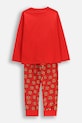 Coccodrillo komplet piżamowy dziecięcy bawełniany ZC5448102MER czerwony AW25