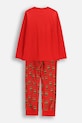 Coccodrillo komplet piżamowy dziecięcy bawełniany ZC5448103MER czerwony AW25