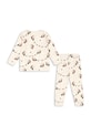 Κοριτσίστικα Παιδική πιτζάμα Konges Sløjd BASIC BLOUSE/PANTS SET GOTS KS104214.9BYA μπεζ