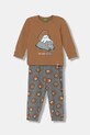United Colors of Benetton piżama dziecięca 2-pack wzorzyste brązowy 3DKE0P09G.G.Seasonal