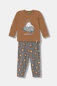 United Colors of Benetton pijama copii 2-pack cu modele maro 3DKE0P09G.G.Seasonal