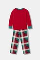 United Colors of Benetton piżama bawełniana dziecięca 3P050P09K.G.Seasonal czerwony AW25