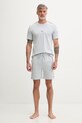 BOSS loungewear šortky pánské bavlněné s elastanem Unique Shorts CW 50545942 šedá SS26