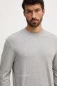 United Colors of Benetton longsleeve piżamowy bawełniany szary 30964M021