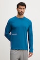United Colors of Benetton camasa cu maneca lunga din bumbac munte albastru 30964M021