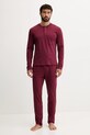 Bavlnené pyžamo United Colors of Benetton bavlna burgundské 3VD04P02W