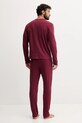Bavlnené pyžamo United Colors of Benetton burgundské 3VD04P02W