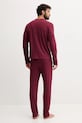 United Colors of Benetton piżama bawełniana bordowy 3VD04P02W