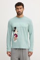 United Colors of Benetton camasa cu maneca lunga din bumbac munte verde 3VR54M025