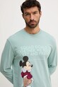 United Colors of Benetton longsleeve piżamowy bawełniany zielony 3VR54M025