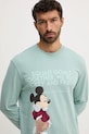 United Colors of Benetton camasa cu maneca lunga din bumbac verde 3VR54M025