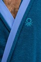 United Colors of Benetton szlafrok bawełniany 6ORD2801R turkusowy