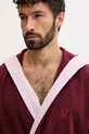 United Colors of Benetton szlafrok bawełniany bordowy 6ORD2801R