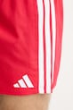 Plavkové šortky adidas 3-Stripes červená JX5023