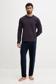 Lacoste piżama wzorzyste granatowy 4H0624