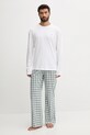Tommy Hilfiger piżama bawełniana bawełna biały UM0UM03663