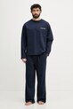 Calvin Klein Underwear dvojdielne pyžamo pánske bavlnené tmavomodrá LV00NM2950