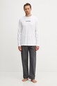 Calvin Klein Underwear pijama din două piese pentru bărbați din bumbac alb LV00NM2953