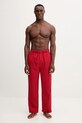 Calvin Klein Underwear spodnie piżamowe bawełniane wzorzyste czerwony LV00NM2923