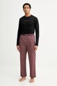 Calvin Klein Underwear piżama bawełniana wzorzyste czarny LV00NM2956