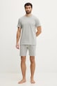 Calvin Klein Underwear piżama bawełniana aplikacja szary LV00NM2960