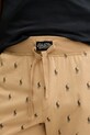 Піжамні бавовняні штани Polo Ralph Lauren бежевий 714899514