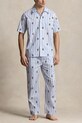 Oblečenie Bavlnená pyžamová košeľa Polo Ralph Lauren 714981415 modrá
