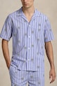 Polo Ralph Lauren koszula piżamowa bawełniana wzorzyste niebieski 714981415