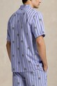 Bavlnená pyžamová košeľa Polo Ralph Lauren 714981415 modrá AW25