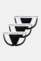 Εσώρουχο jockstrap Tommy Hilfiger 3-pack πλεκτό ύφασμα μαύρο UM0UM03384